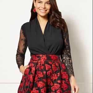 NY & Co EVA MENDES  MILA LACE BODYSUIT